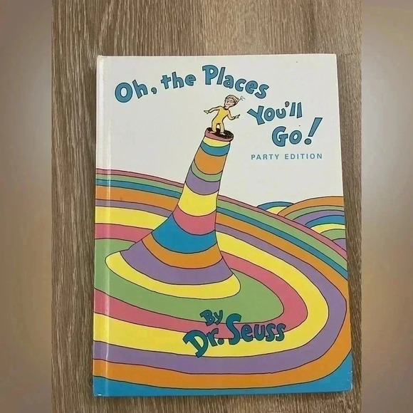 1990’s Oh the‎ Places You WIll Go Party Edition by Dr. Seuss Hardcover Book - Picture 1 of 7
